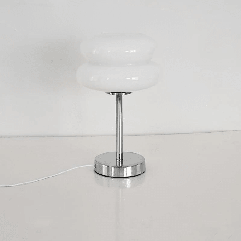 Luminelle | Sleek Sandblasted Glass Table Lamp For Bedroom | Senket