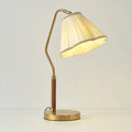 Bellora Luxe Fabric Table Lamp With Gold Base, Linen Shade | Senket