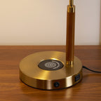 Bellora Luxe Fabric Table Lamp With Gold Base, Linen Shade | Senket