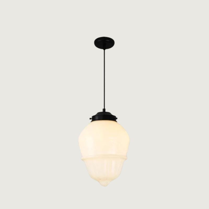 LumaVint Retro Geometric Milk Glass Pendant Light Fixture | Senket